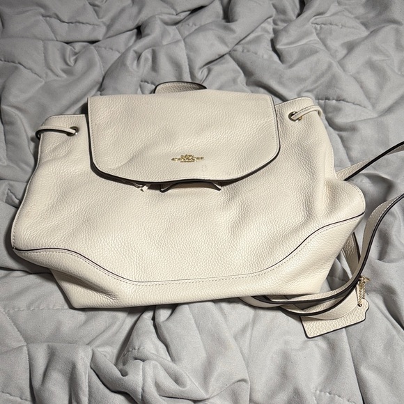 cream leather backpack Wilson RF Lawn Collection Tennis Part of the Spring Birch White Leather Backpack |Genuine